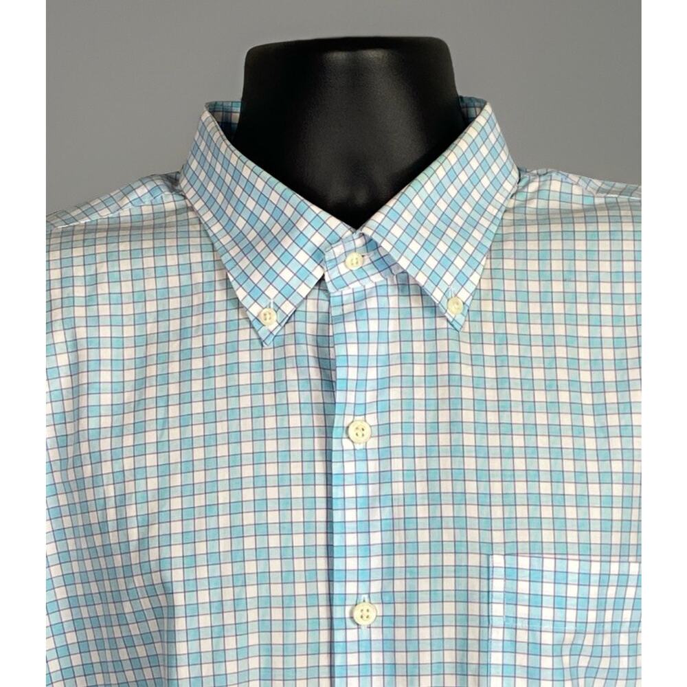 Peter Millar Crown Comfort Shirt Men’s Button Down Checked Long Sleeve Size XL